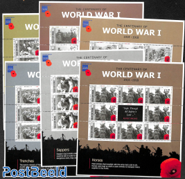 World War I, 6 minisheets
