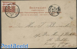 Kleinrond DE KNIJPE (as arrival postmark) on postcard