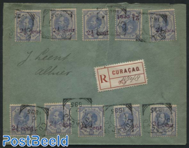 Local registered letter with 10X 2.5c overprint (NVPH No. 24)