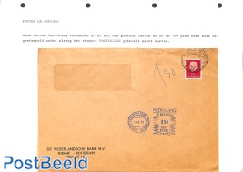 Postage due cover, see description (in dutch)