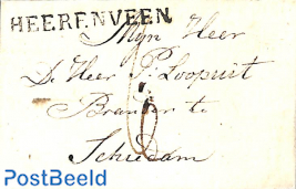 Folding letter from HEERENVEEN to Schiedam