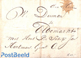 hand writed invoice from Zaanstad to Gent, Belgium