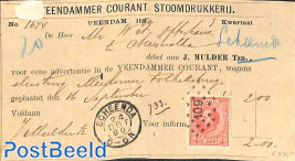 postale from Veendam to Scheemda. Add in the Veendammer Courant 