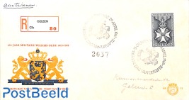 Mil. Willemsorde 1v, FDC misprint, without gold colour