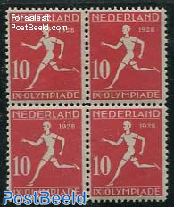 Olympic Games 10+2c, Perf. 12x11.5, Block of 4 [+]