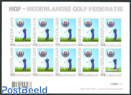 Frame stamp minisheet, Golf Federation