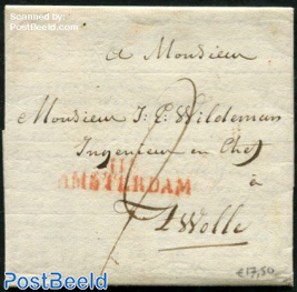 Folding letter from Amsterdam to Breda, 25 juni 1812