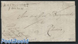 Folding letter from Amersfoort to Rhenen