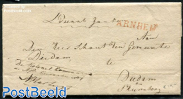 Folding letter from Arnhem to Didam