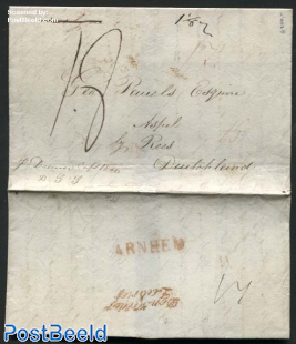 Letter from Berbice (formerly dutch colony in Brazil) to Germany, postmark: Den Helder Zeebrief, Arn