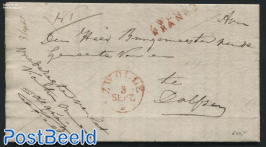 Folding letter from Zwolle to Dalfsen