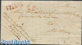 Folding letter with a list of goods from Zwolle