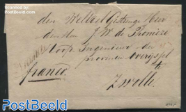 Folding letter from Markelo to Zwolle