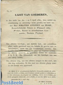 List of stolen goods Leeuwarden