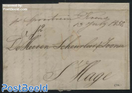 Letter from Amsterdam to sGravenhage by Railway