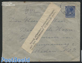 Letter from Heerenveen to Medan, Returned due to broken postal connection