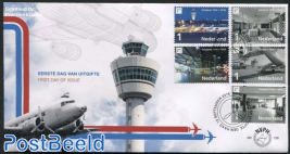 100 Years Schiphol airport 5v, FDC