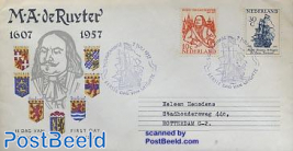 Michiel de Ruyter 2v FDC with address