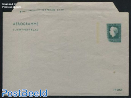 Aerogramme 75c, Misprint (partly unprinted stamp)