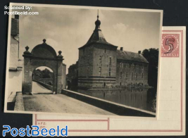 Postcard 5c on 7.5c, Castles No. 21, Oud-Valkenburg
