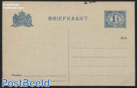 Postcard 2 CENT on 1.5c blue, Overprint misplaced