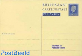 Airmail postcard. 40c blue