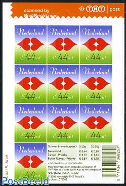 Love stamp sheet of 10 stamps s-a