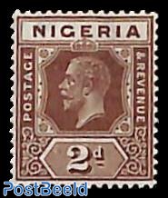 2d brown, plate II, Stamp out of set