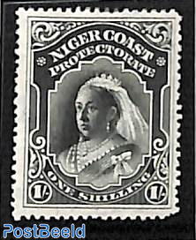 Niger Coast, 1sh, WM Crown-CA, Stamp out of set