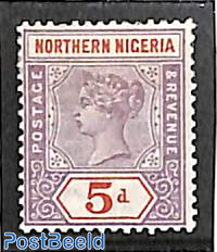 Northern Nigeria, 5d, Stamp out of set
