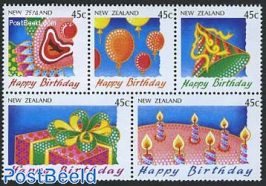 Greeting stamps 5v (from booklet)