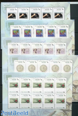 150 Years stamps (1955-2005 period) 5 minisheets