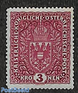 3Kr, 25x30mm, Stamp out of set