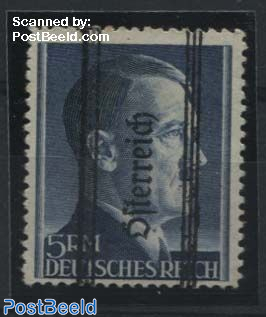 5RM, type II overprint, Stamp out of set