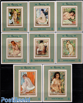 Renoir paintings 8 s/s, imperforated