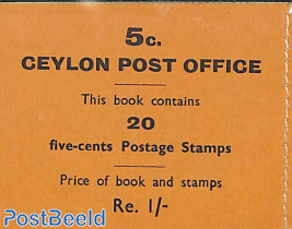 Booklet with 20 5c stamps