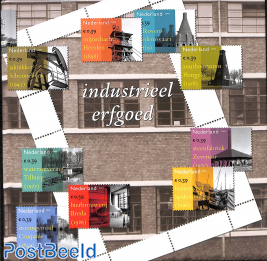 Theme book No. 9, Industrieel erfgoed (book with stamps)