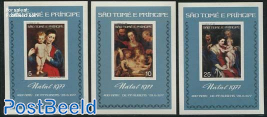 Christmas, Rubens 3 sd/s, imperforated