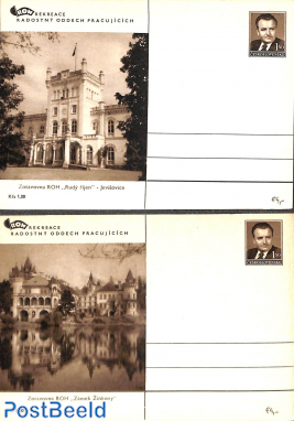 Two illustrated postcards