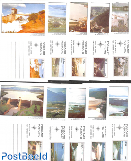 Postcard set 21c, Bridges and dams (10 cards)