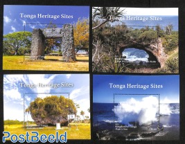 Tonga Heritage Sites 4 s/s