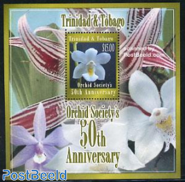 50th anniv. Orchid society s/s