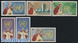 Pope Visit to UN 6v, imperforated