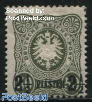 2.5pia on 50pf, German Post, Stamp out of set