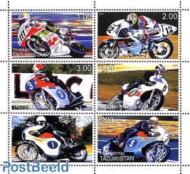 Motorcycles 6v m/s, NO OFFICIAL STAMPS, not valid for postage