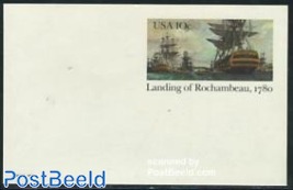 Postcard, Landing of Rochambeau
