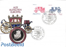 Cover with stamps + silver token