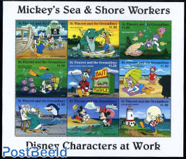 Disney ships & harbours 9v m/s