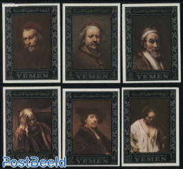 Rembrandt 6v (silver in borders), imperforated