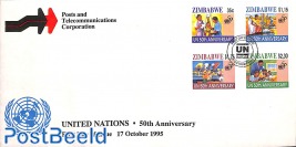 United Nations 50th anniversary 4v